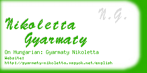 nikoletta gyarmaty business card